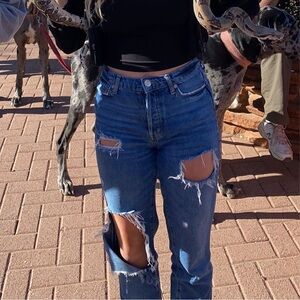 BDG Blue Distressed Boyfriend Jeans